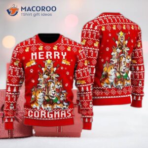 Funny Corgi Merry Corgmas Ugly Christmas Sweater