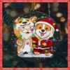 Funny Corgi Wearing A Santa Suit Christmas Ceramic Ornament