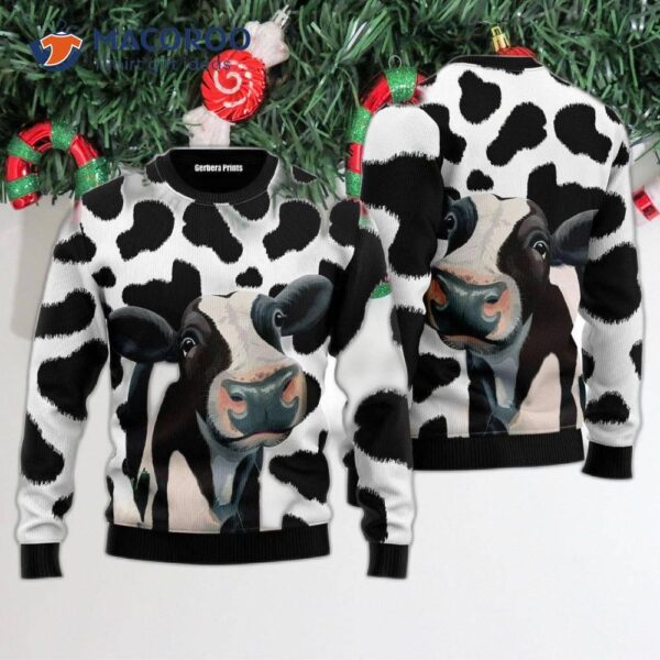 Funny Cow Ugly Christmas Sweater