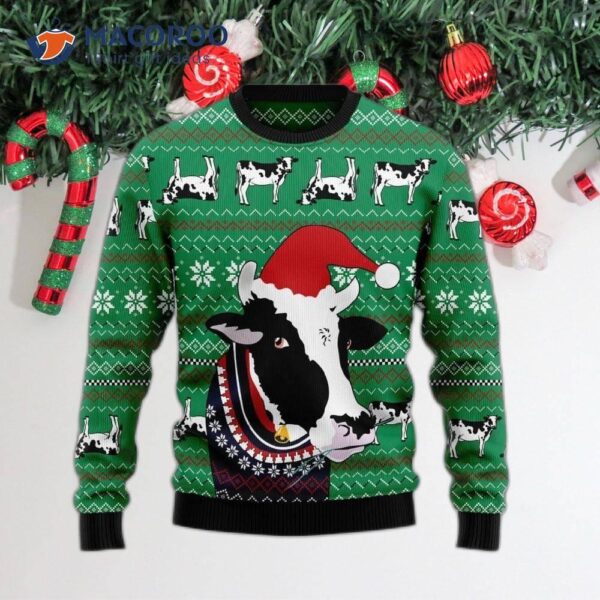 Funny Cow Ugly Christmas Sweater