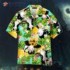 Funny Cow With Flower Pineapple Hawaiian Shirts