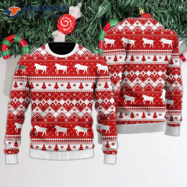 Funny Cows In Snowy Ugly Christmas Sweater