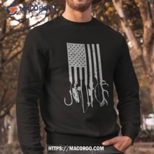 funny dad american flag fishing hunting shirt sweatshirt