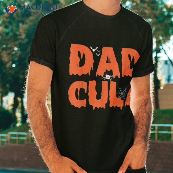 Funny Dadcula Halloween Dad Dracula Costume Momster Matching Shirt
