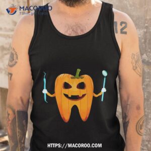 funny dental halloween tooth pumpkin dentist gift shirt halloween gifts for boyfriend tank top