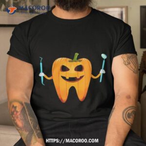 funny dental halloween tooth pumpkin dentist gift shirt halloween gifts for boyfriend tshirt