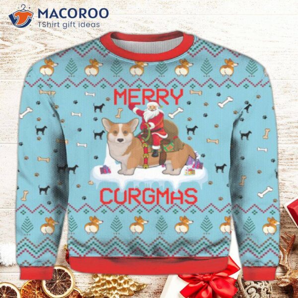Funny Dog Merry Corgmas Ugly Christmas Sweater