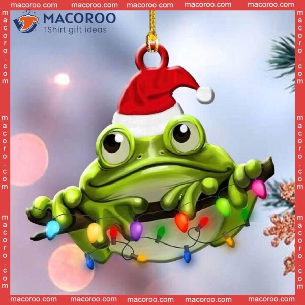 Funny Frog-shaped Custom Christmas Acrylic Ornament