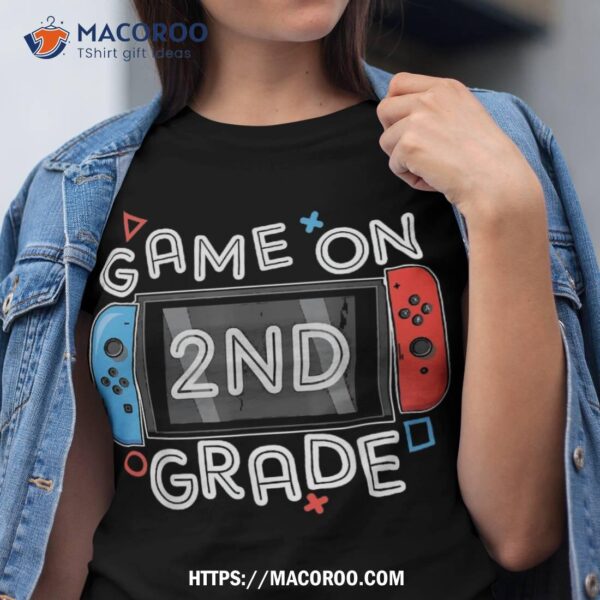 Funny Game On 2nd Grade Gamer Back To School Kids Boys Shirt