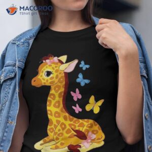 funny giraffe drawing forest ranger cool mom shirt tshirt