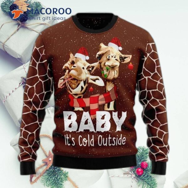 Funny Giraffe Ugly Christmas Sweater