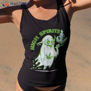 funny halloween marijuana cannabis ghost design weed smokers shirt tank top 2