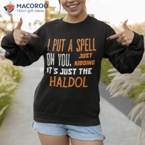 funny halloween nurse rn medical haldol spell er icu shirt sweatshirt