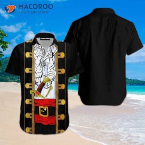 Funny Halloween Pirate-style Black Hawaiian Shirts