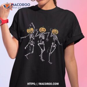 Funny Halloween Pumpkin Dancing Skeleton Costume  Shirt