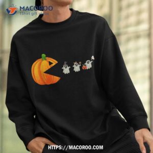 funny halloween pumpkin eating ghost gamer kids shirt sweatshirt