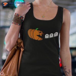 funny halloween pumpkin eating ghost gamer kids shirt tank top 4