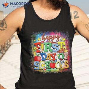 funny happy first day of school welcome back to kids shirt tank top 3