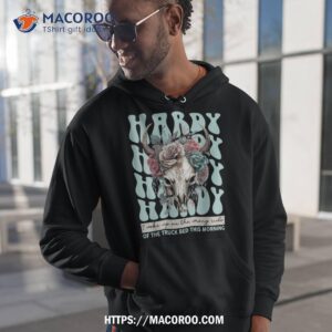 funny hardy i woke up on the wrong side of truck bed shirt hoodie 1