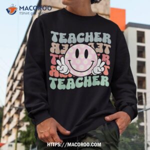 funny hippie face teacher shirts back to school teachers day shirt sweatshirt