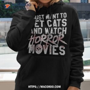 Funny Horror Movie Fan – Halloween Cat Lover Gift Shirt, Halloween Gifts For Adults