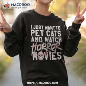 funny horror movie fan halloween cat lover gift shirt halloween gifts for adults sweatshirt 2