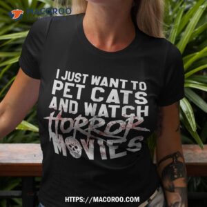 funny horror movie fan halloween cat lover gift shirt halloween gifts for adults tshirt 3