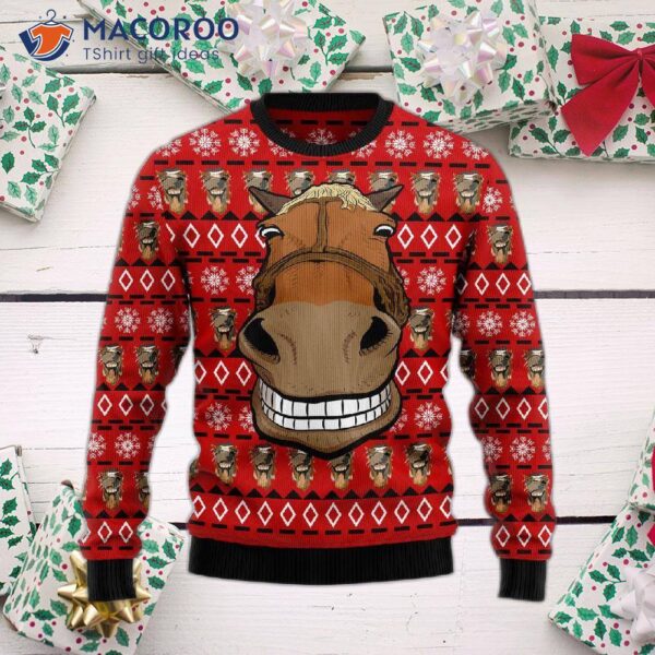 Funny Horse Ugly Christmas Sweater