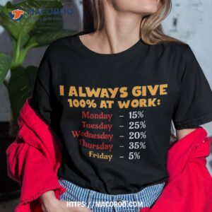 Funny I Always Give 100 Percent At Work Labor Day Shirt, Happy Labor Day Gifts