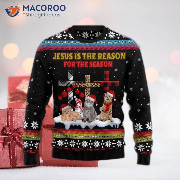 Funny “jesus Is The Reason For Season” Ugly Christmas Sweater