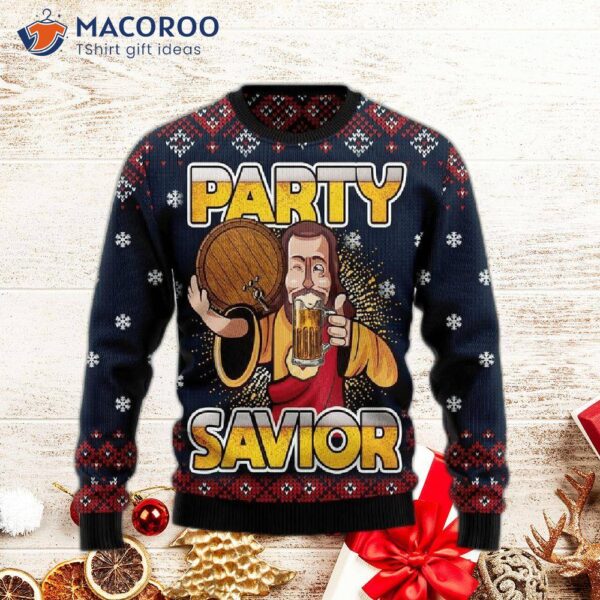 Funny Jesus Party Ugly Christmas Sweater