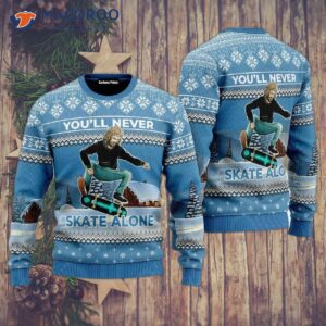 Funny Jesus Skateboarding Ugly Christmas Sweater