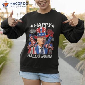 funny joe biden 4th of july shirt happy halloween firework sweatshirt