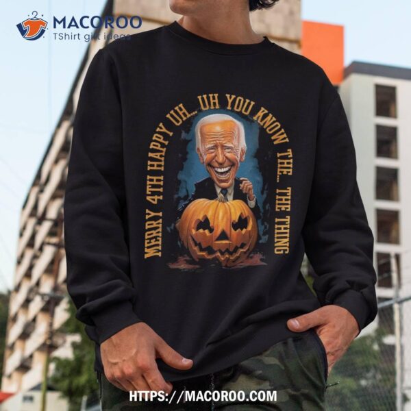 Funny Joe Biden Halloween Merry Happy 2023 Shirt, Halloween Gifts For Her