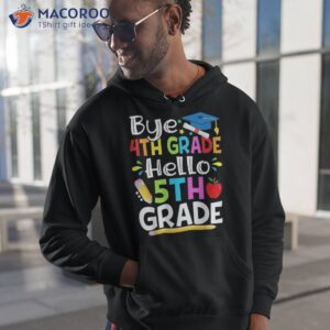 Funny Kids Bye 4th Grade Hello 5th Back To School Shirt