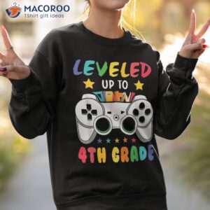 funny level up to 4th grade gaming lover kids back school shirt sweatshirt 2