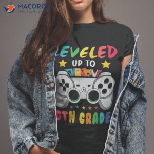 Funny Level Up To 4th Grade Gaming Lover Kids Back School Shirt