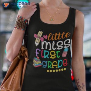 funny little miss first 1st grade back to school girls kids shirt tank top 4