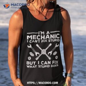 funny mechanic for dad car auto diesel automobile garage shirt tank top