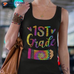 funny outfits 1st grade teacher back to school tie dye shirt tank top 4