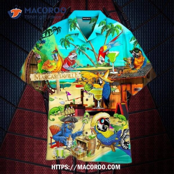 Funny Parrot In Summer Beach Party Hawaiian Shirt For Men & Women