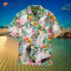 Funny Poodle Cat Pineapple Tropical Hawaiian Shirts