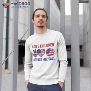 funny quote god s children are not for sale heart peace flag shirt sweatshirt 1