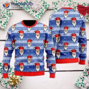 Funny Santa In An Ugly Christmas Sweater