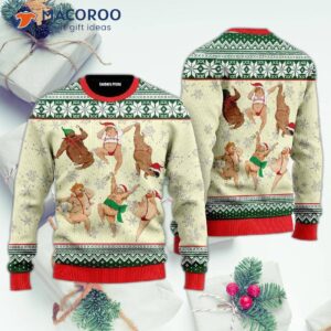 Funny, Sexy Man Dancing In An Ugly Christmas Sweater