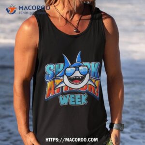 funny shark ocean attack biologist animalshark fin week 2023 shirt tank top