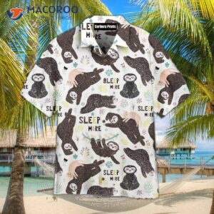 funny sloths sleep more in hawaiian shirts 1