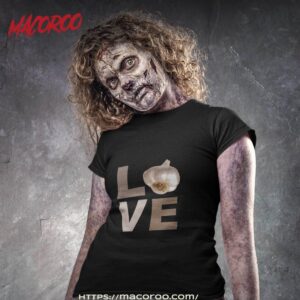 Funny Vampire Love Sign Novelty Garlic Lover Shirt