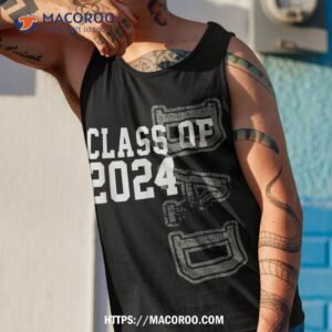 funny vintage senior 2024 class grad proud dad of shirt tank top 1