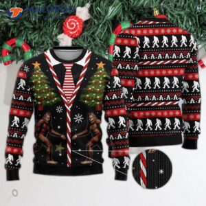 Funny Vintage Ugly Bigfoot Christmas Sweater